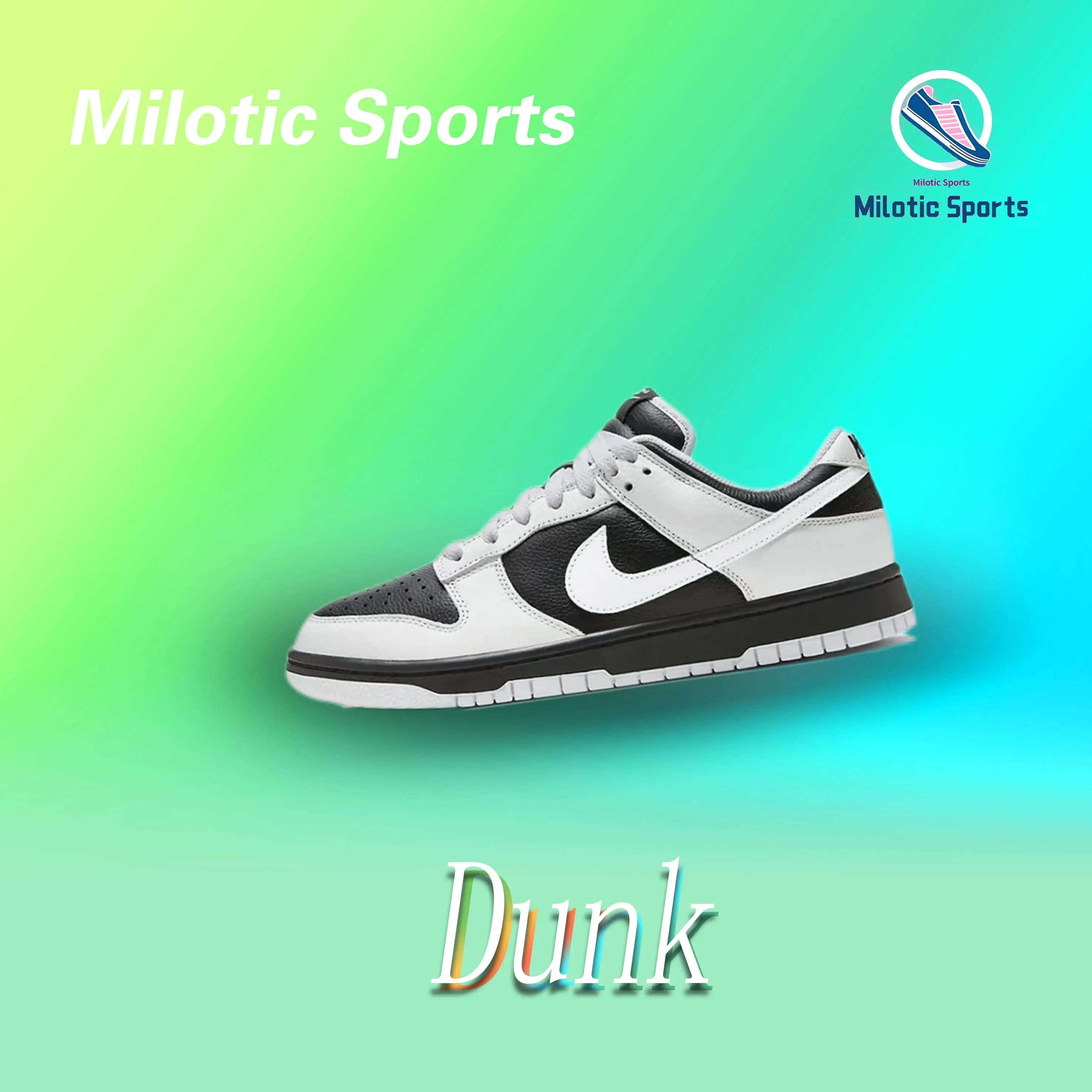 Nike Dunk Reverse Panda Lightweight Comfortable Trendy Retro Low Top Board Shoes White Black