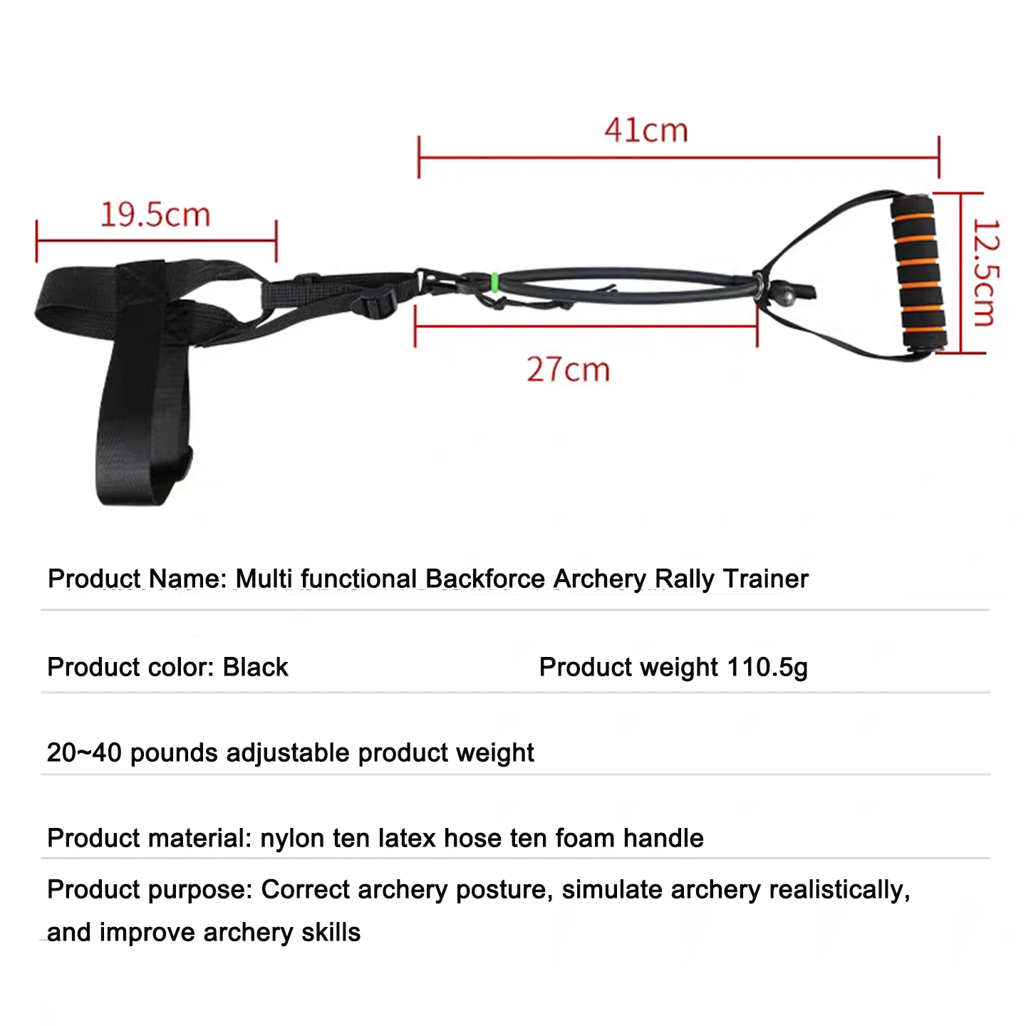 1pcs Back Tension Trainer for Archery - Release Aid Practice Tool for Compound Bow Recurve Bow Exceriser Strength Trainer view 5