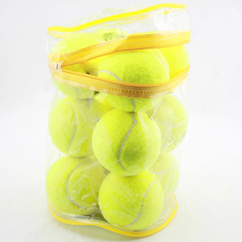 

12pcs Tennis Balls High Elastic Durable for Court Tennis Balls Machine Practice Regular Accessories Ball Sports