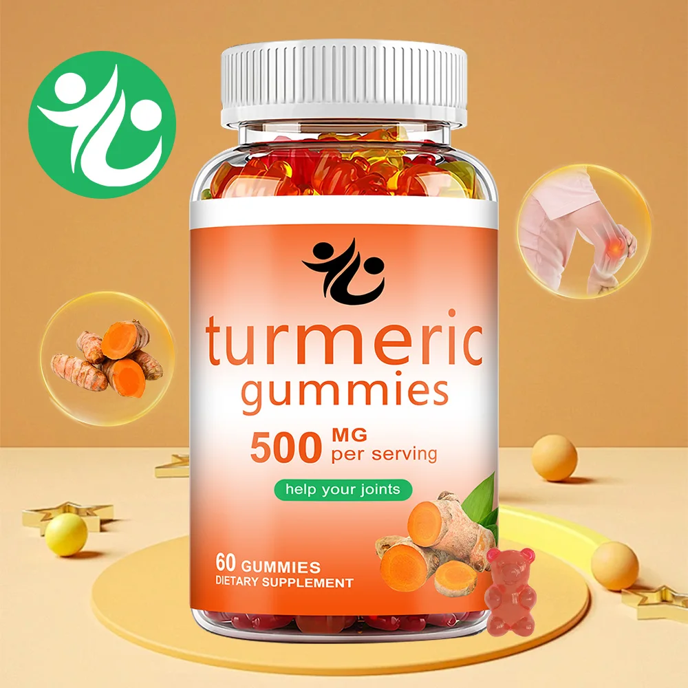Turmeric Gummies, Boosts Immunity, Promotes Skin Health, Improves Mobility, Improves Blood Circulation, Regulates Blood Lipids