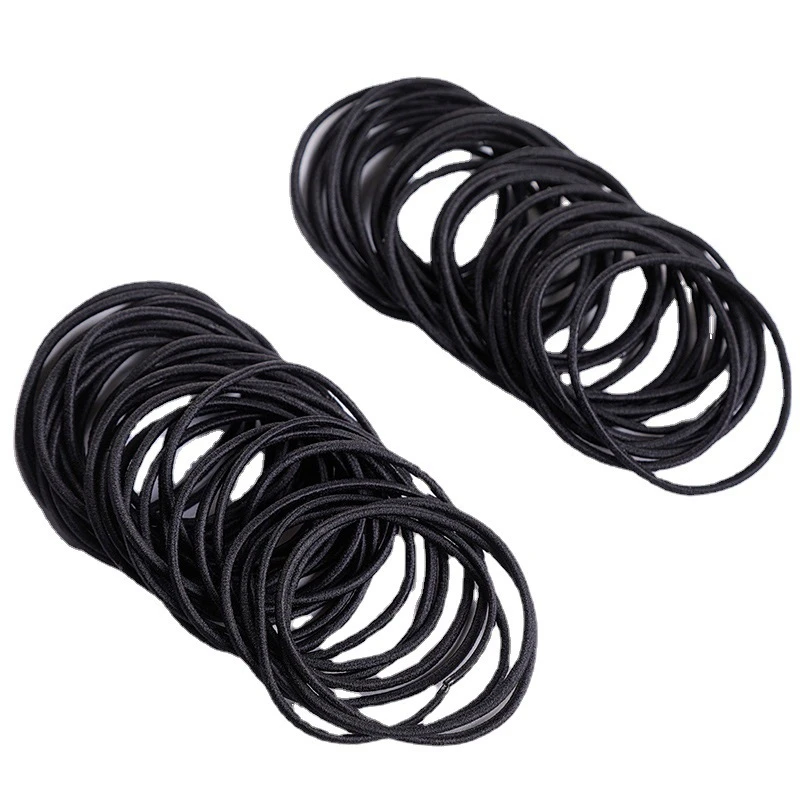 100PCS/Set Rubber Bands 5CM Basic Nylon Elastic Hair Bands Ponytail Hair Scrunchies Headband Hair Accessories Headwear