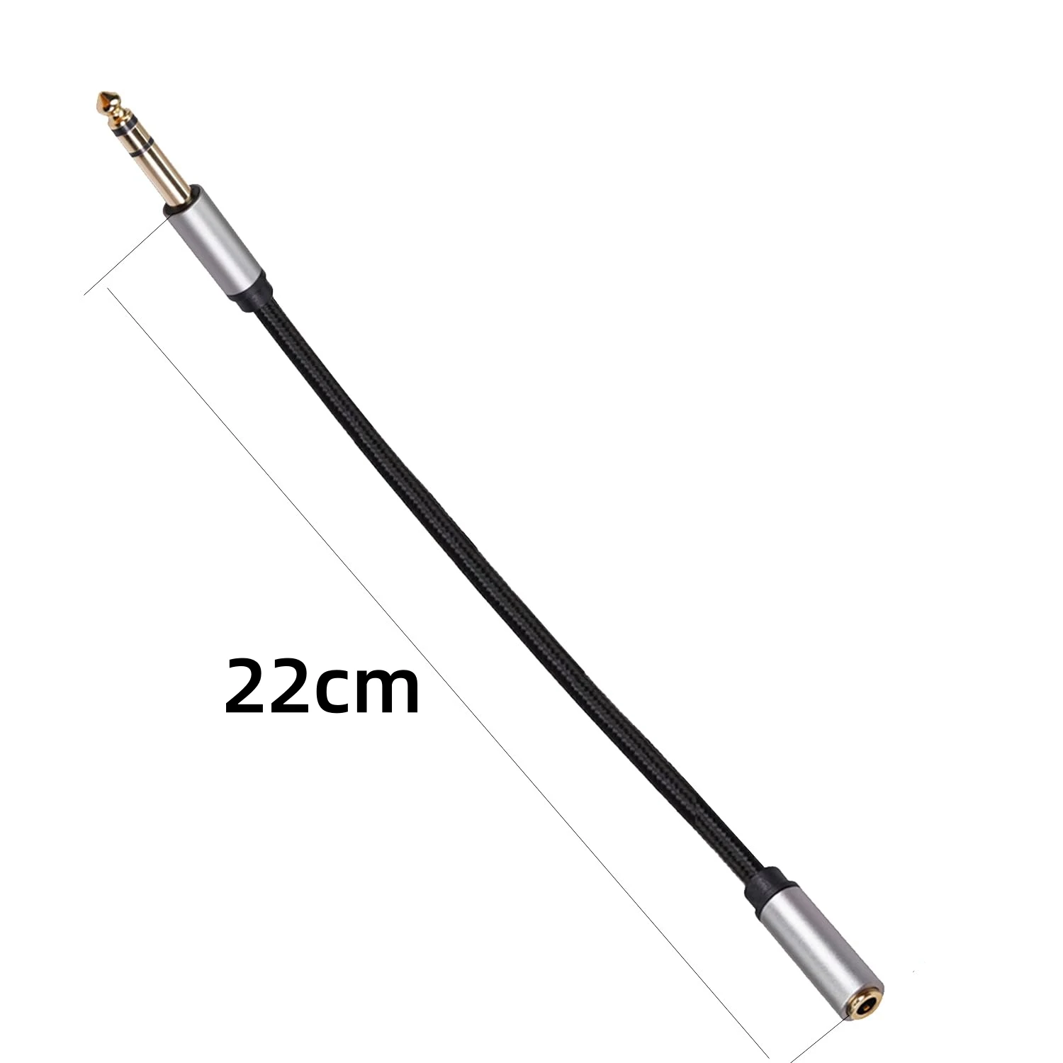 1/4 إلى 1/8 سماعة كابل TRS Aux الحبل 6.35 مللي متر ذكر إلى 3.5 مللي متر أنثى مقبس استريو محول الصوت ل مكبر للصوت الغيتار المسرح المنزلي