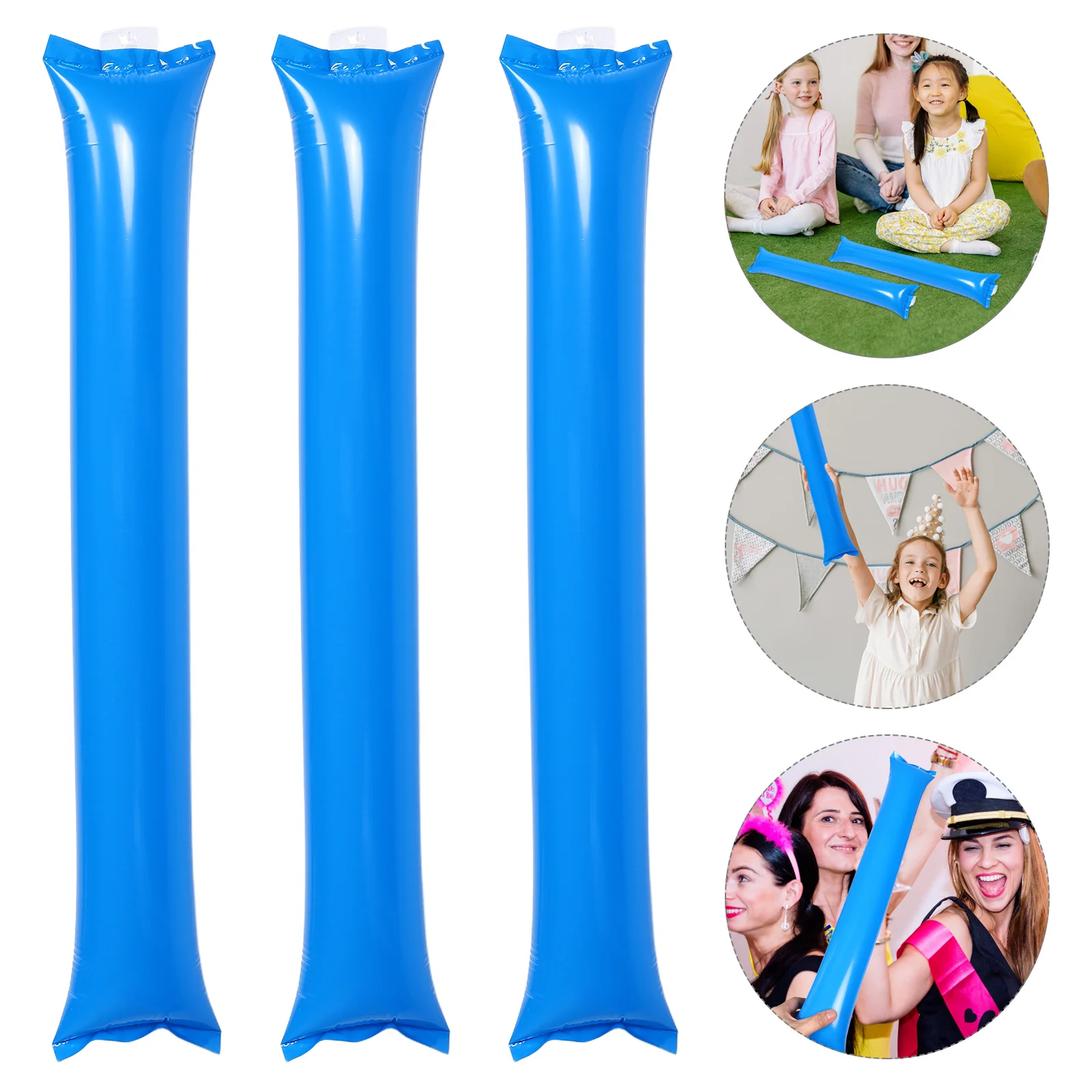 40 Pcs Cheerleading Plastic Clapper Sticks Inflatable Noise Maker for Team Events Party Portable Thunder Sticks