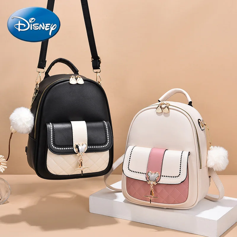 Disney 2024 New High-quality Luxury Casual Fashion Portable Shoulder Bag Color-blocked Large-capacity Travel Bag