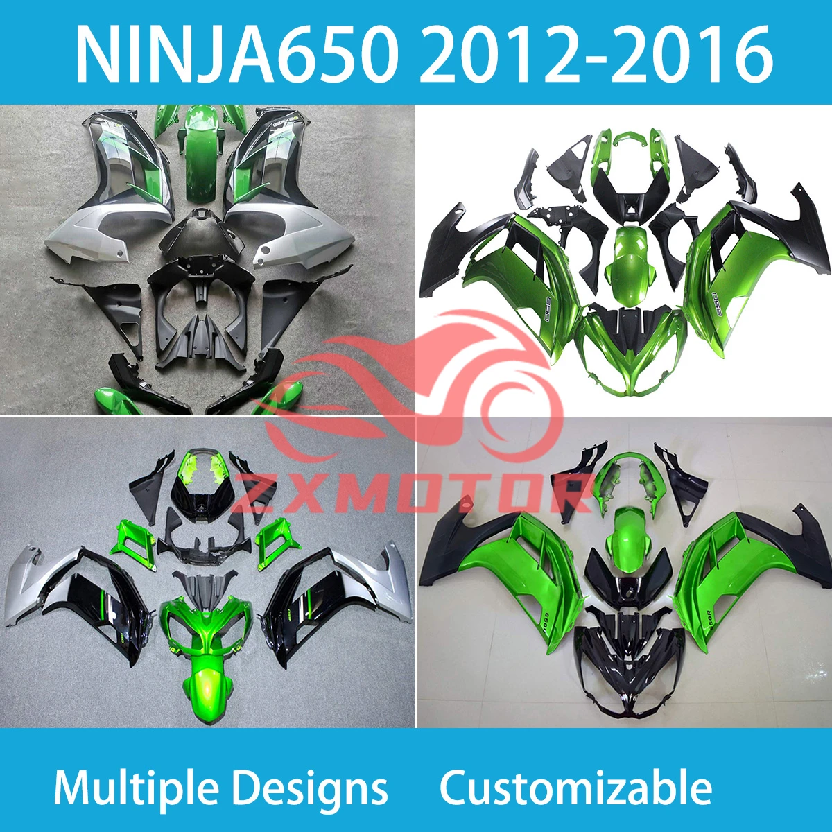 

New Style Fairing Kit ER-6F 2012 2013 2014 2015 2016 Aftermarket Injection Fairings for Kawasaki Ninja 650 Ninja650 12-16 New