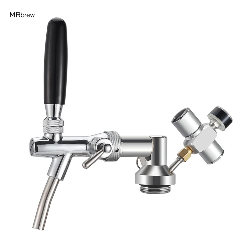 Beer Tap System Mini Keg Spear Adjustable Beer Faucet Co2 Charger For Beer Keg Growler Beer Dispenser System to Keep Carbonation