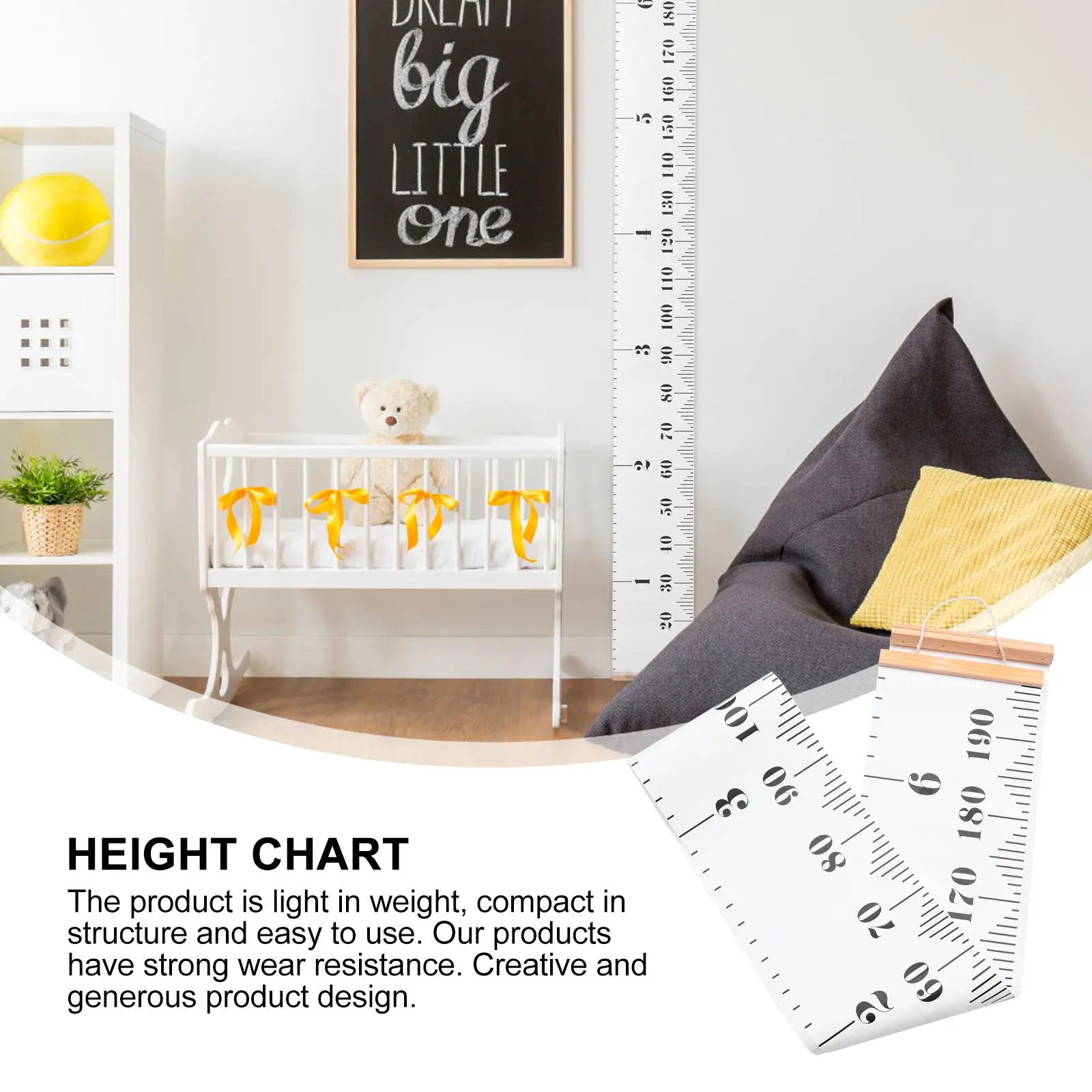 

Height Ruler Hanging Picture Growth Chart Decorate Growthchart Canvas Charts Baby