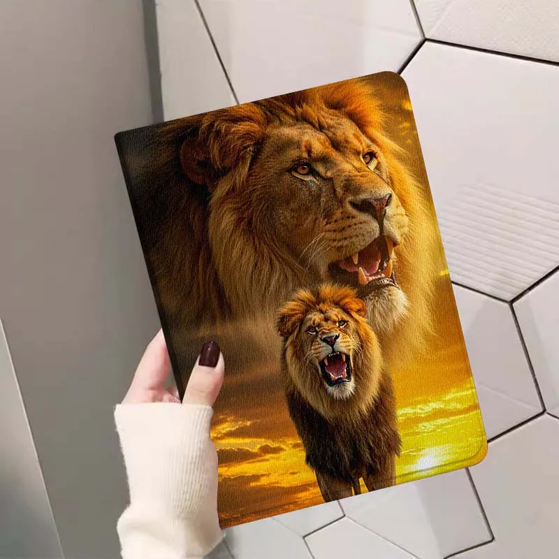 

Lion Cool Art Luxurious Tablet Case For Huawei Honor Pad 5 10 GT2 GT X9 X9a V9 X8a 9 V8 MagicPad 3 13 Foldable