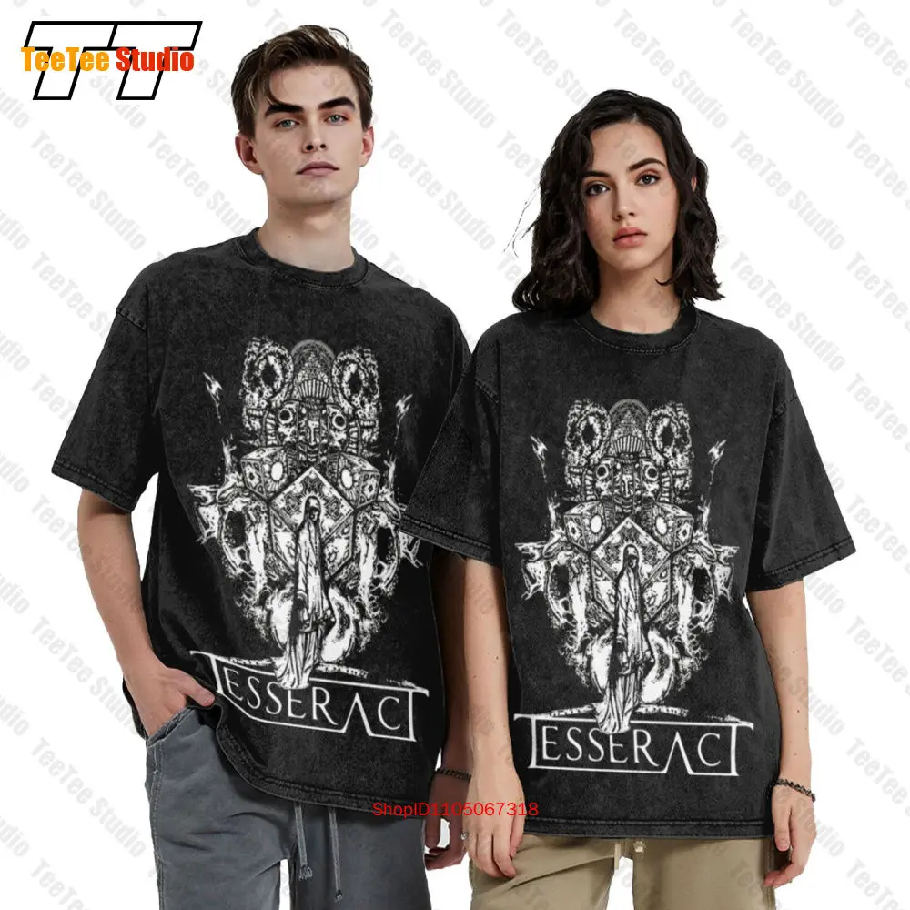 Tesseract Box Progressive Metal Voivod Meshuggah Fellsilent Retro 25 Vintage Oversized T-Shirt MN7F