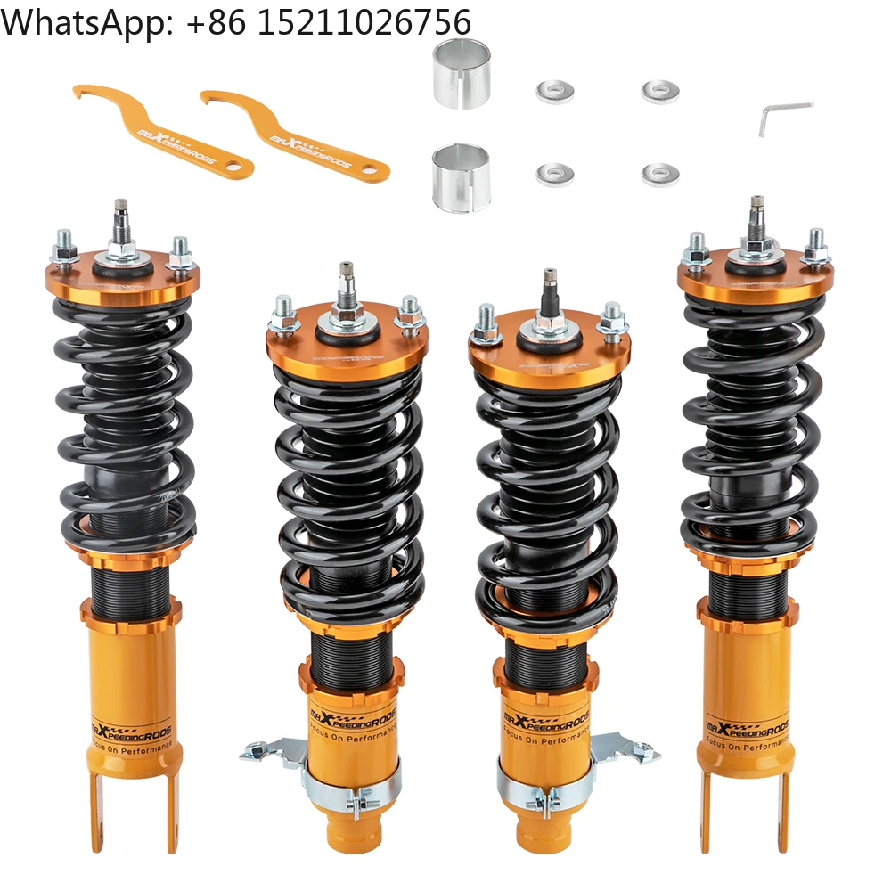 Maxpeedingrods 24 Clicks Damping Adjustable Coilover Suspension Shocks for Honda Civic EJ EK EM EK1 EK2 EK3 EK4 EK5 EK8 EK9 EM1