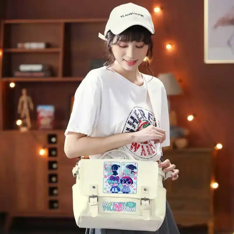 

2025 NEW Anime Cosplay Birthday Alien Stage Ivti Theme Cartoon Canvas Messenger Bag Casual Schoolbag Student Handbag Gift