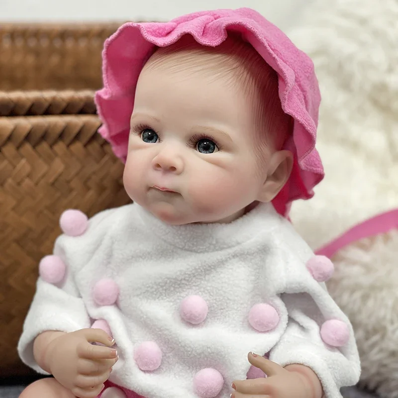 45cm Newborn Baby Doll Bettie Lifelike Soft Touch Cuddly Baby Wielowarstwowe malowanie skóry 3D z widocznymi żyłami