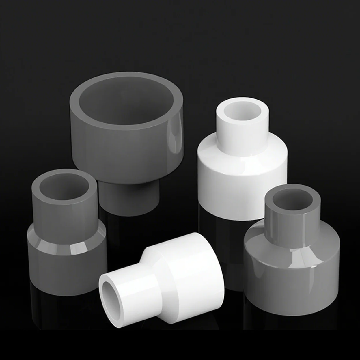 20 مللي متر ~ 63 مللي متر تقليل اقتران بولي كلوريد الفينيل البلاستيك مستقيم المخفض تركيبات إمدادات المياه أنبوب المقبس موصلات البلاستيكية المشتركة #2