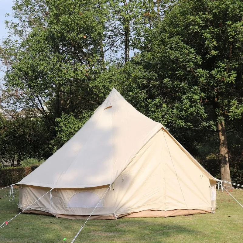 3M الهندي يورت خيمة التخييم في الهواء الطلق جرس العواصف الممطرة برهان الهرم قماش خيمة 4-6 أشخاص Glamping الفاخرة منغوليا الأسرة الخيام