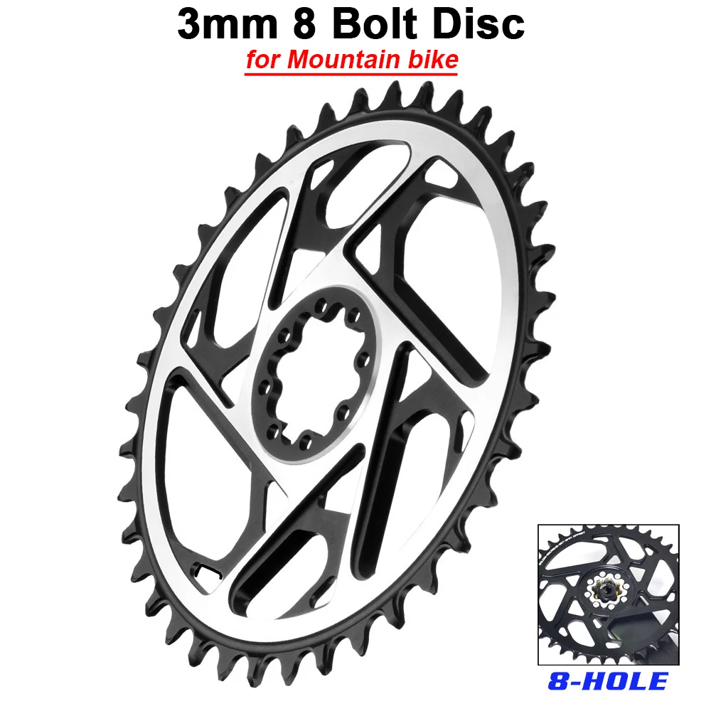 

3 мм смещенная 8 болтов 34/36/38/40T MTB звездочка полая узкая широкая звездочка для деталей велосипеда MTB