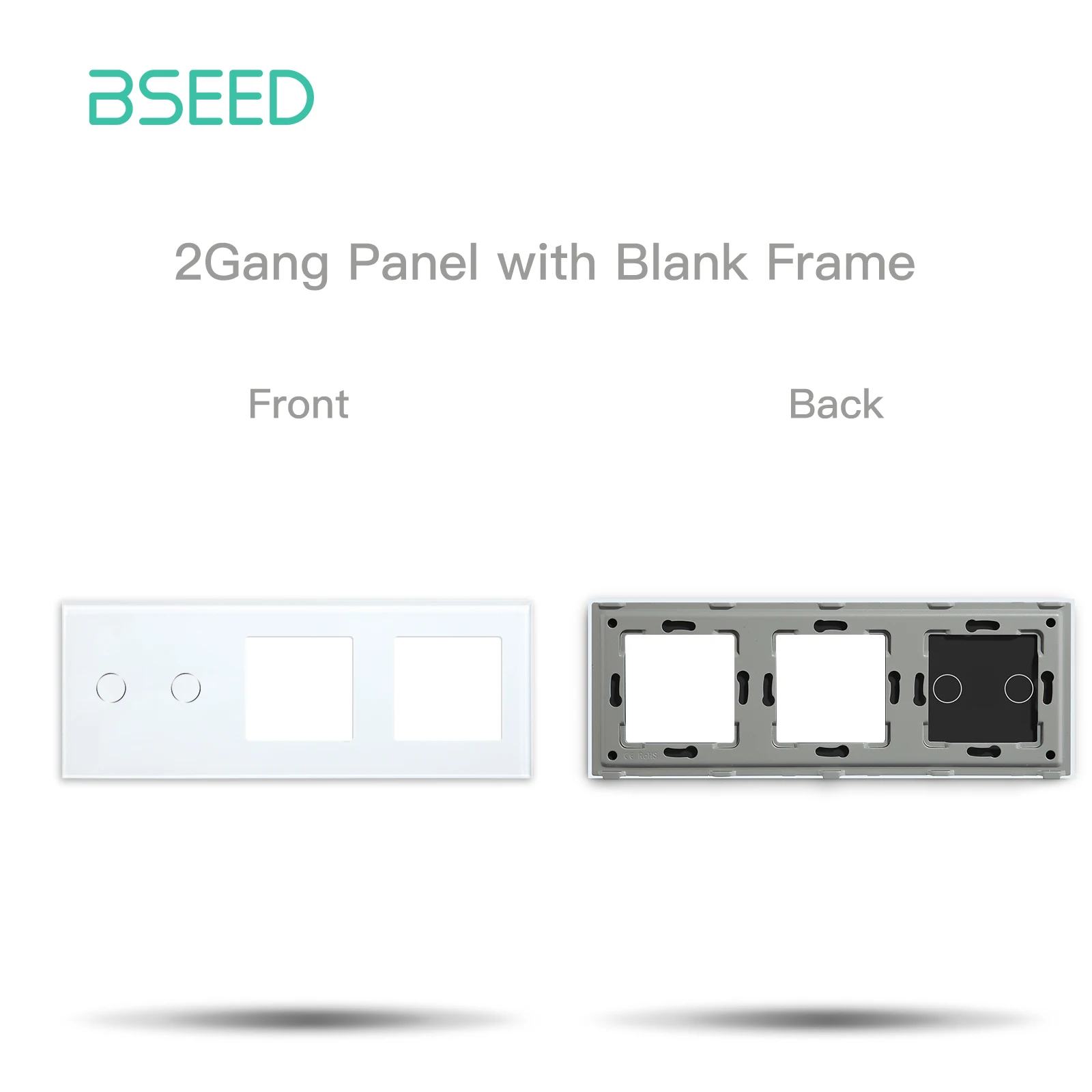 BSEED 1/2/3Gang Smart Zigbee Schalter Funktion Teil Touch Glas Front Panel EU Steckdose Smart Stecker DIY Teile Freie Kombination
