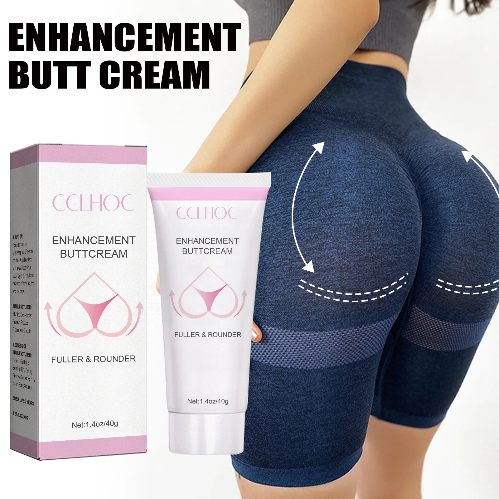 EELHOE Buttock Cream for Buttock Augmentation Firming Skin Repair Lift up Butt Enlargement Sexy Ass for Practice Care Cream 40g