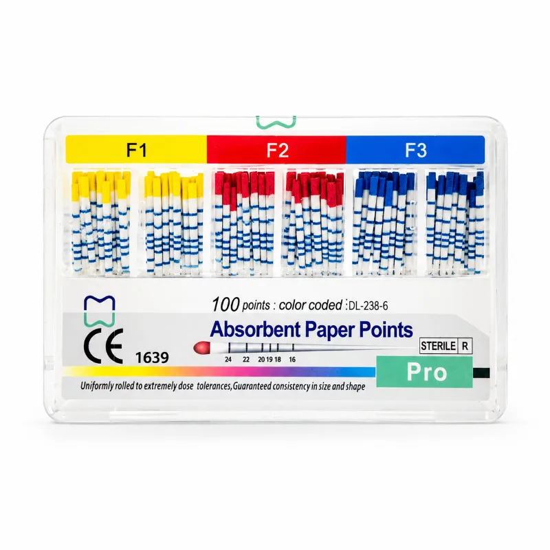 5Boxes Dental META Absorbent Paper Points 02/04/06 Taper Color Endodontic Root Canal Cleaning  Mark Fiber Sterile Material