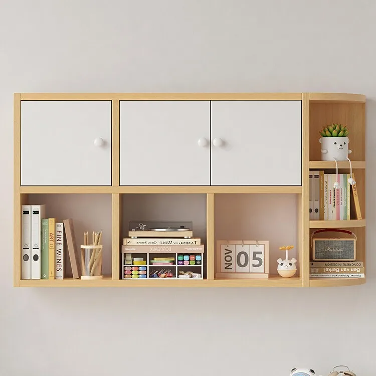

Solid wood wall-mounted shelf Wall-mounted bookshelf Living room decorative wall wall cabinet Hanging cabinet Household
