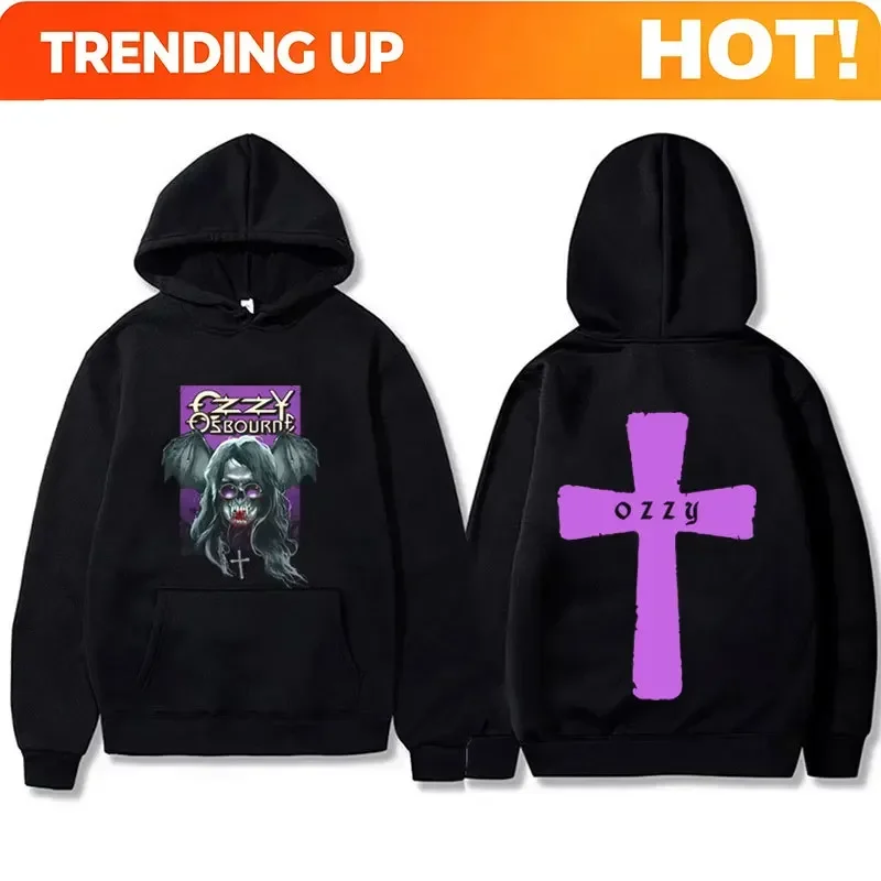 Sudadera con Capucha Vintage Personalizada de la Banda de Rock Heavy Metal Black Sabbath Ozzy Osbourne, Estilo Gótico Punk para Hombre y Mujer, Ropa Urbana Masculina