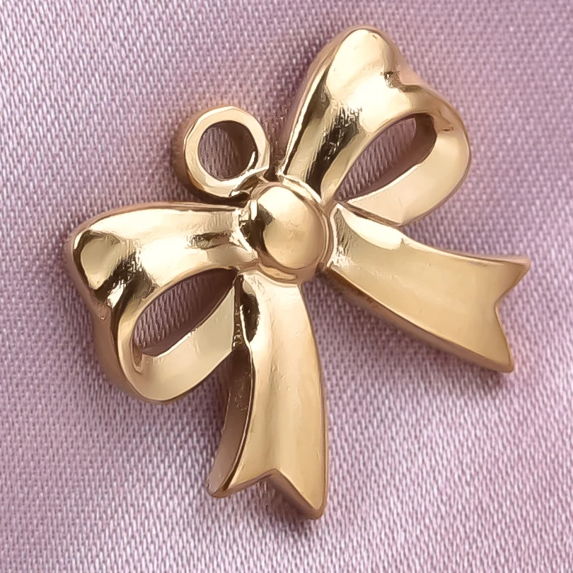 10pcs/Lot Wholesale Girl Pendant Bow Stainless Steel Charm Diy Jewelry Making Supplies Women Accessories Handmade Earrings Bulk