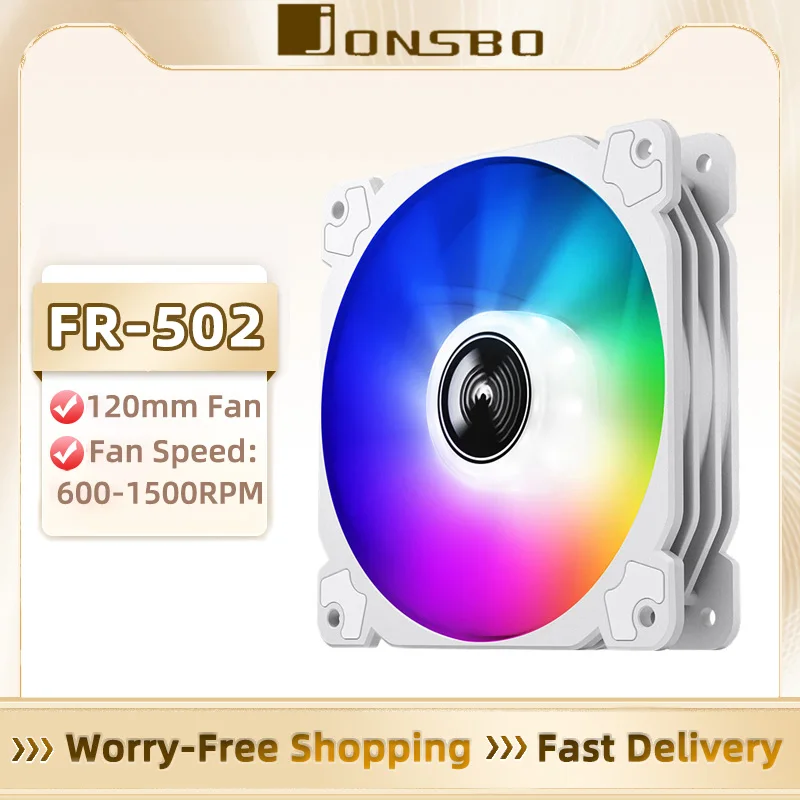 

Jonsbo FR-502 120m ПК чехол вентилятор 12 В/4pin PWM 1500 об/мин Бесшумный Гидравлический подшипник шасси ЦП охлаждение красочный вентилятор ARGB