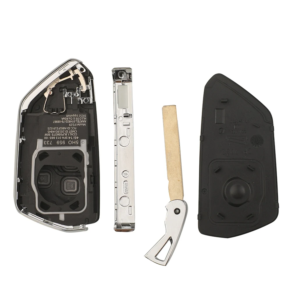 jingyuqin 3-Tasten Fernbedienungsgehäuse für Volkswagen Golf 8 für VW Smart Card Case KD HZ25 ZA25 Fernbedienungsgehäuse – Detail 2