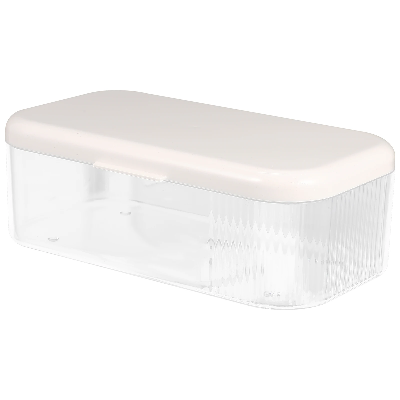 

Organizer Transparent Storage Case White Countertop Home Vanity Multi-grid Makeup Household Desk Accessory Box