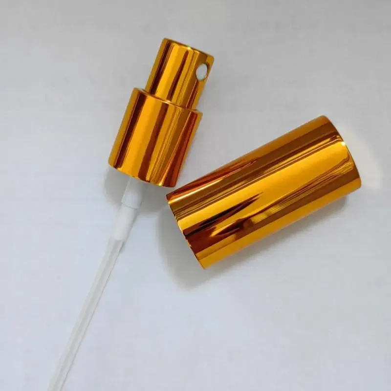 50pcs/lot Aluminum Gold/Silver/Black Sprayer Atomizer/Press Pump Head Cover Cap for 5/10/15/20/30/50/100ml Essential Oil Bottles image 3