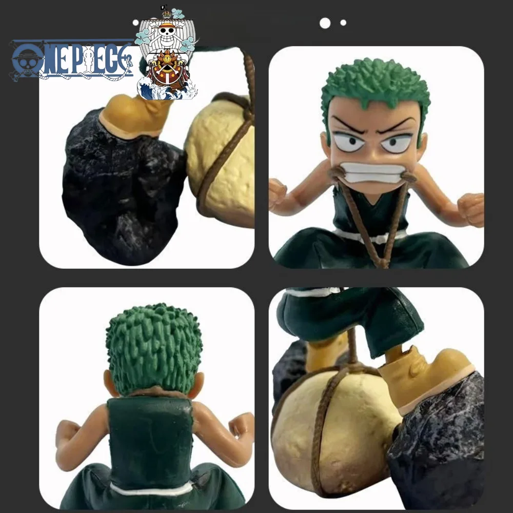 Figura de uma peça infância criança zoro versão de treinamento, estátua de resina gk limitada, presente colecionável de anime