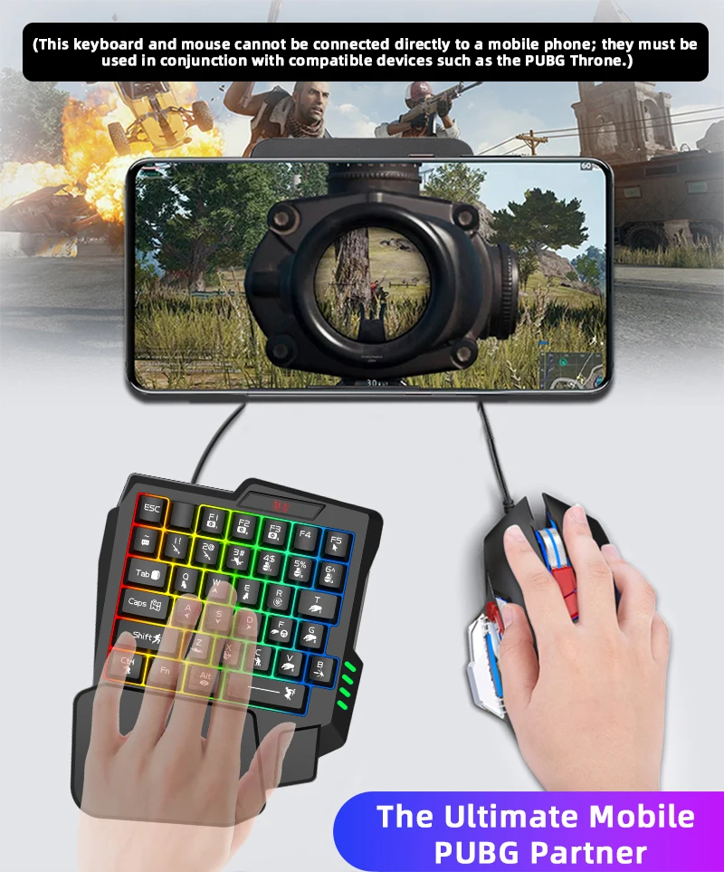 Mini One Hand Gaming Keyboard, - Gaming Keyboard Half avis et prix