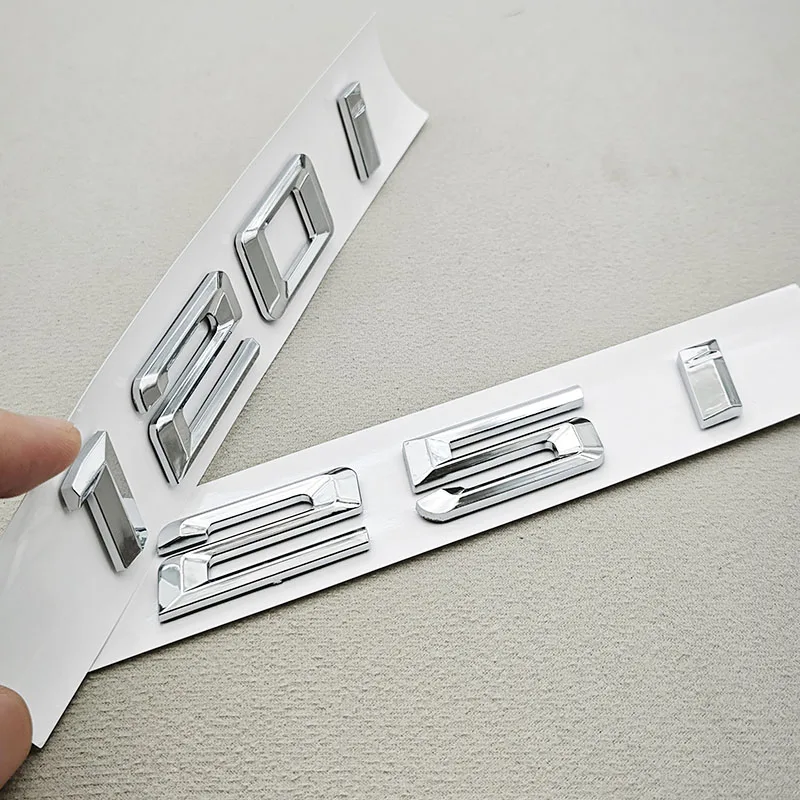 ثلاثية الأبعاد ABS كروم سيارة رسائل شعار 118i 120i 125i الخلفي الجذع شارة شعار ملصق لسيارات BMW 118i 120i 125i الذيل بمناسبة الملحقات #6