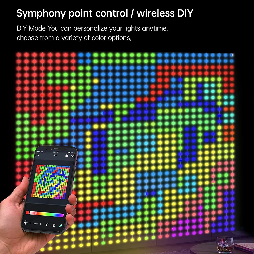 RGB Smart LED tenda luce con APP telecomando modello fai da te fata ghirlanda luce camera da letto giardino decorazione festa stringa di luce