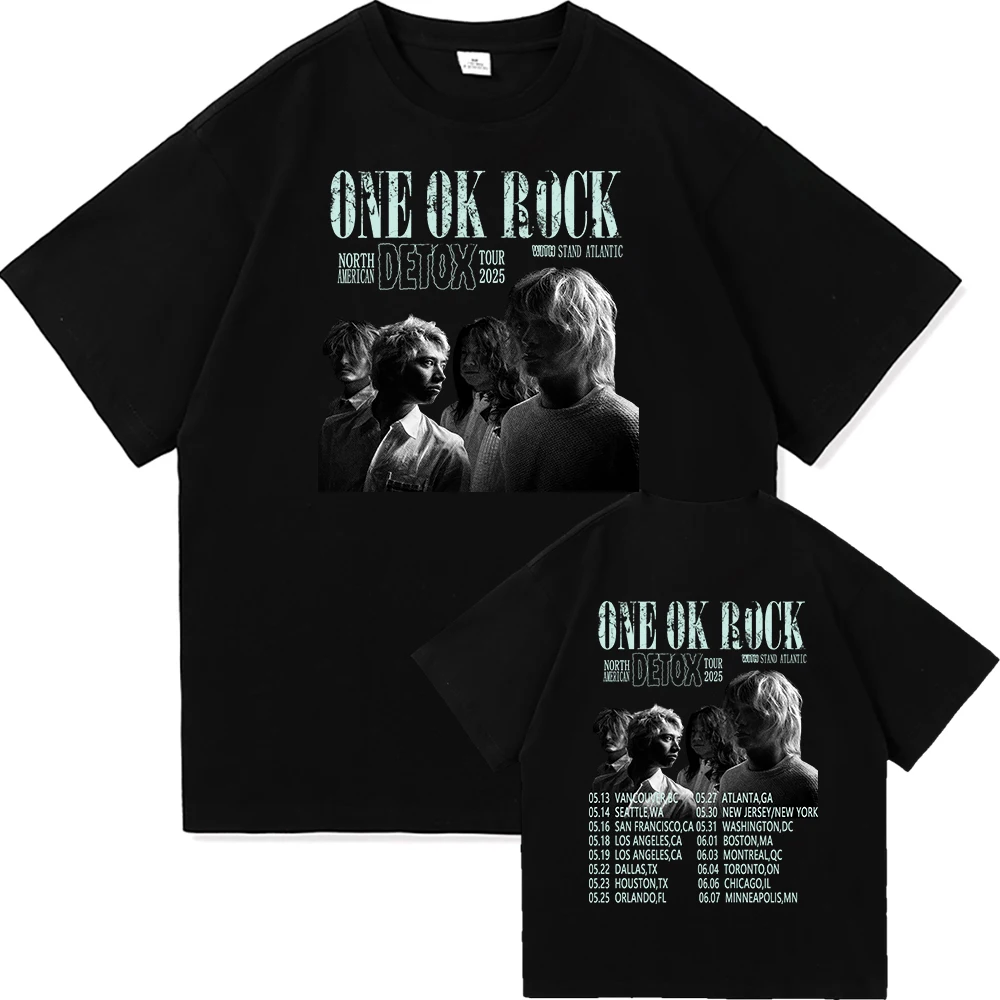 

One Ok Rock DETOX Tour 2025 Summer T-Shirt Fashion Men and Women Clothing Vintage Harajuku High Quality Clothes Cotton TShirts