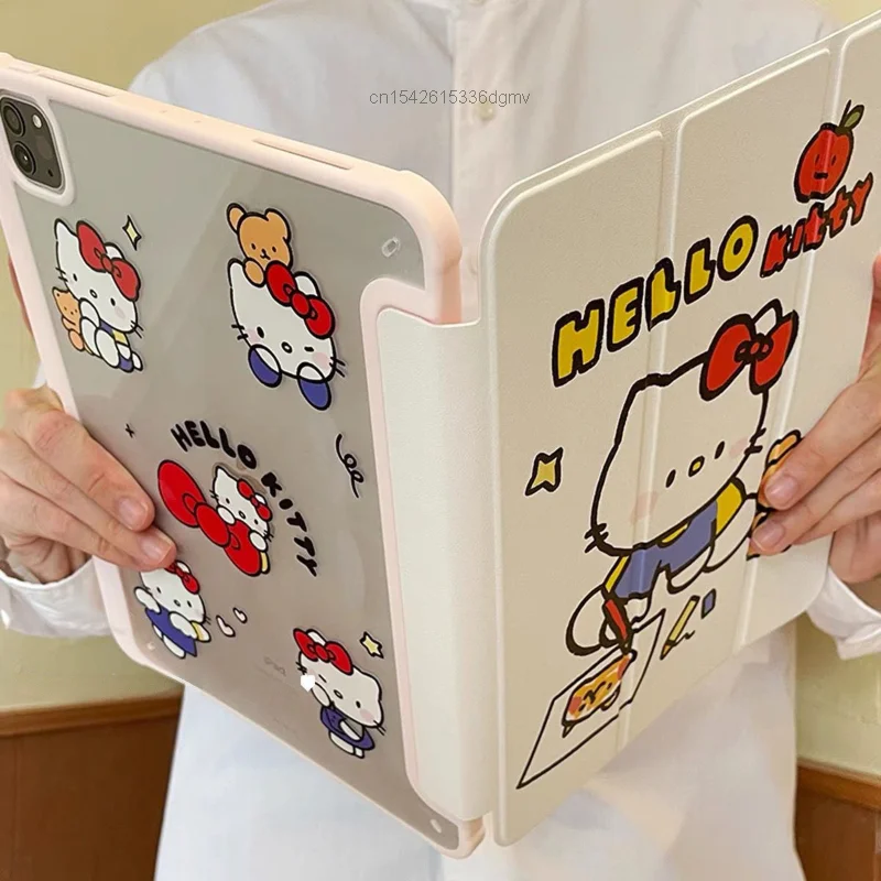 Imagem -02 - Sanrio Hello Kitty Bonito Anime Ipad Estojo para ar Case 2023 Ipad 10.2 Case Funda Ipad Pro 11 Case 2023 2023 Mini 10.5 Polegada