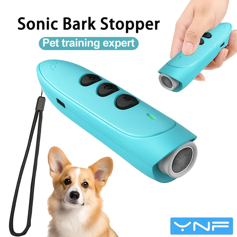 

YNF Sonic Anti Bark Device, Stop Unwanted Barking Instantly with Ultrasonic Dog Repellent Device, Pet Training Expert