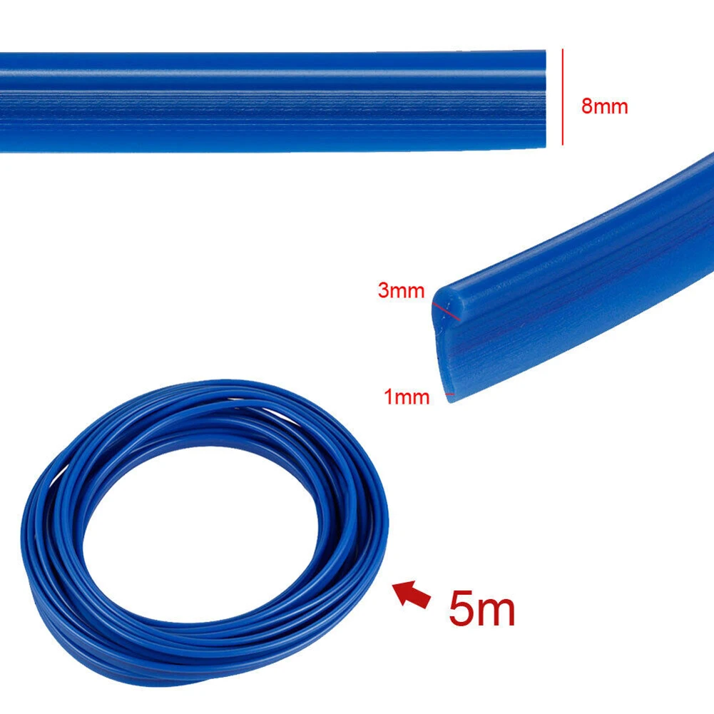 Blue Point Gap Door Panel Molding Line, 5m Length, Silicone Material, Easy Installation, Eye catching Car Interior Decor