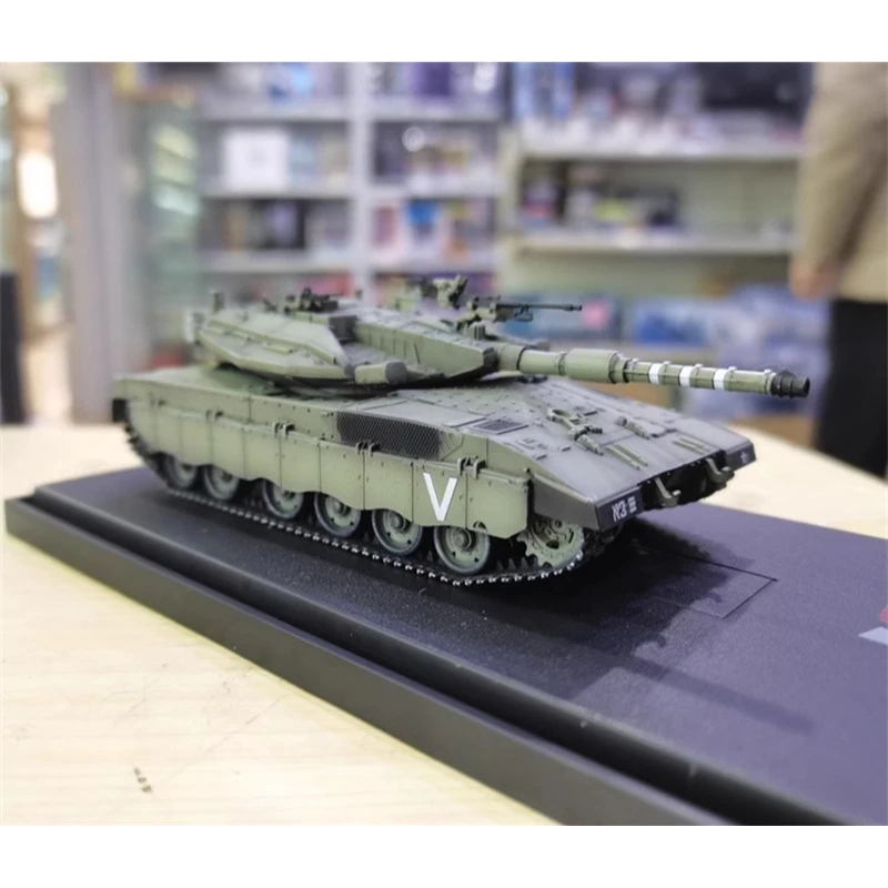 1/72 Scale Merkava 3D Main Battle Tank Armored Vehicle Explosion Proof Curtain Model DieCast Collection Display Fans Toys Gifts