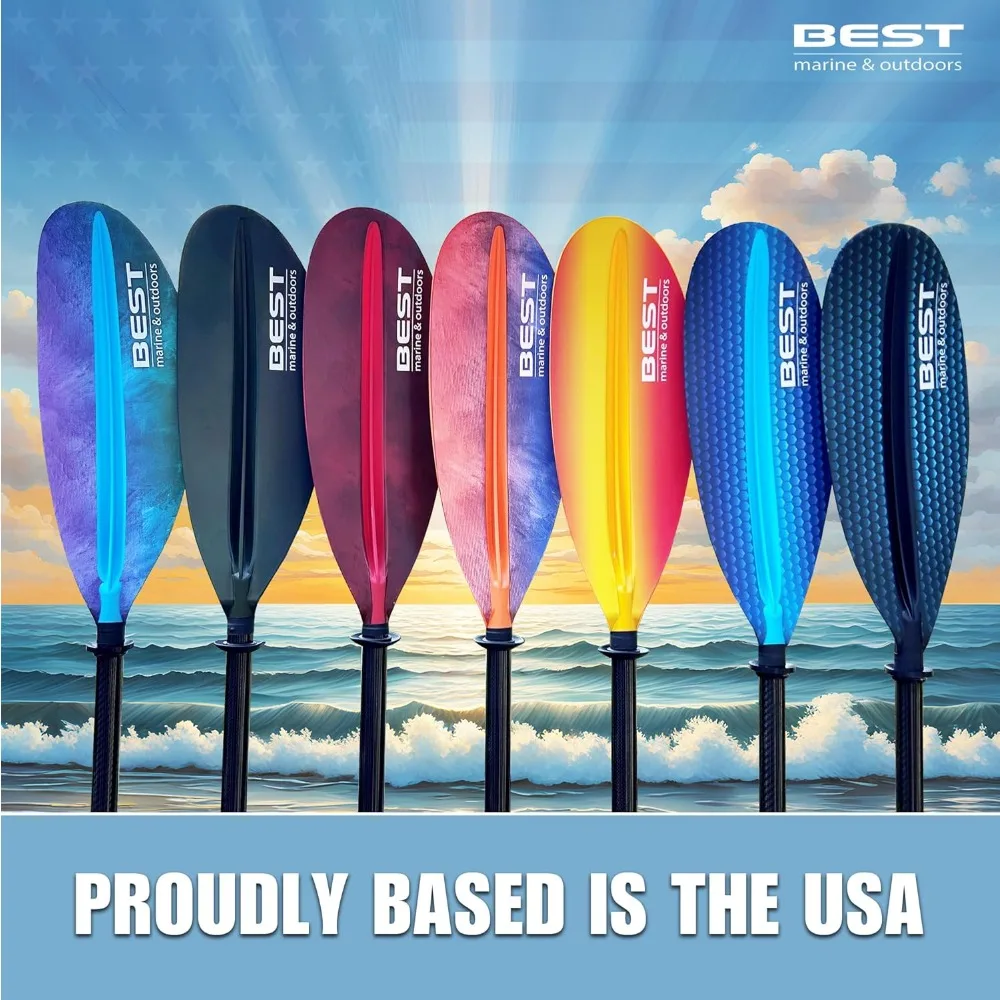 

Kayak Paddle, Carbon Fiber Shaft & Fiberglass Reinforced Polypropylene Blades, 220cm, 234cm, 250cm for Adults