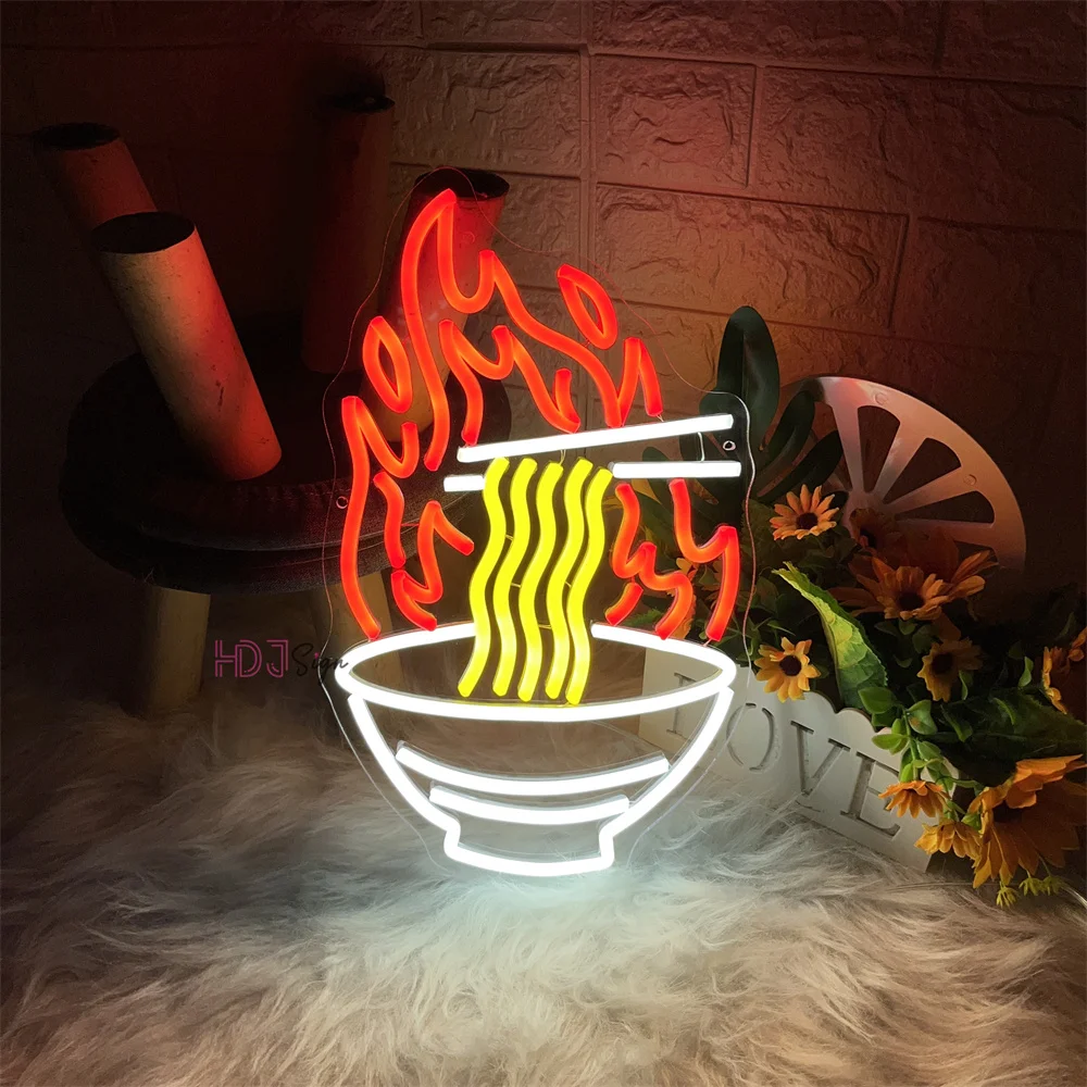 Ramen Japanese Noodles Neon Sign Wedding Led Neon Lights Sign Party Noodle Food Shop Custom Neon Night Lamp Wall Decor