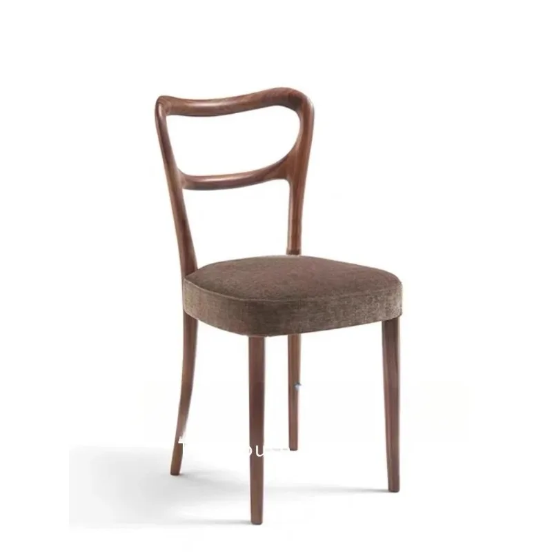 

Nordic black walnut solid wood dining chair retro home chair designer back chair simple
