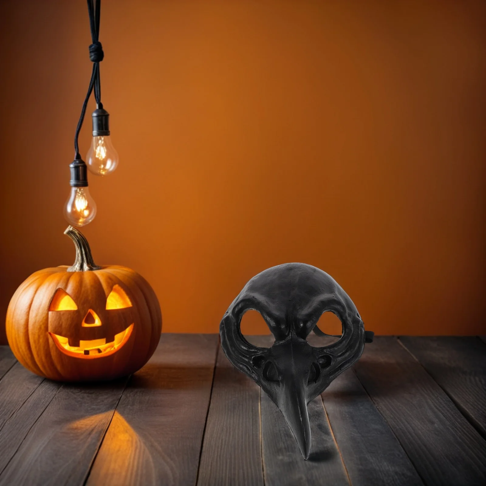 

Skull Bird Mask Gothic Realistic Animal Cosplay Costume For Halloween Masquerade Party Photo Prop Accessory