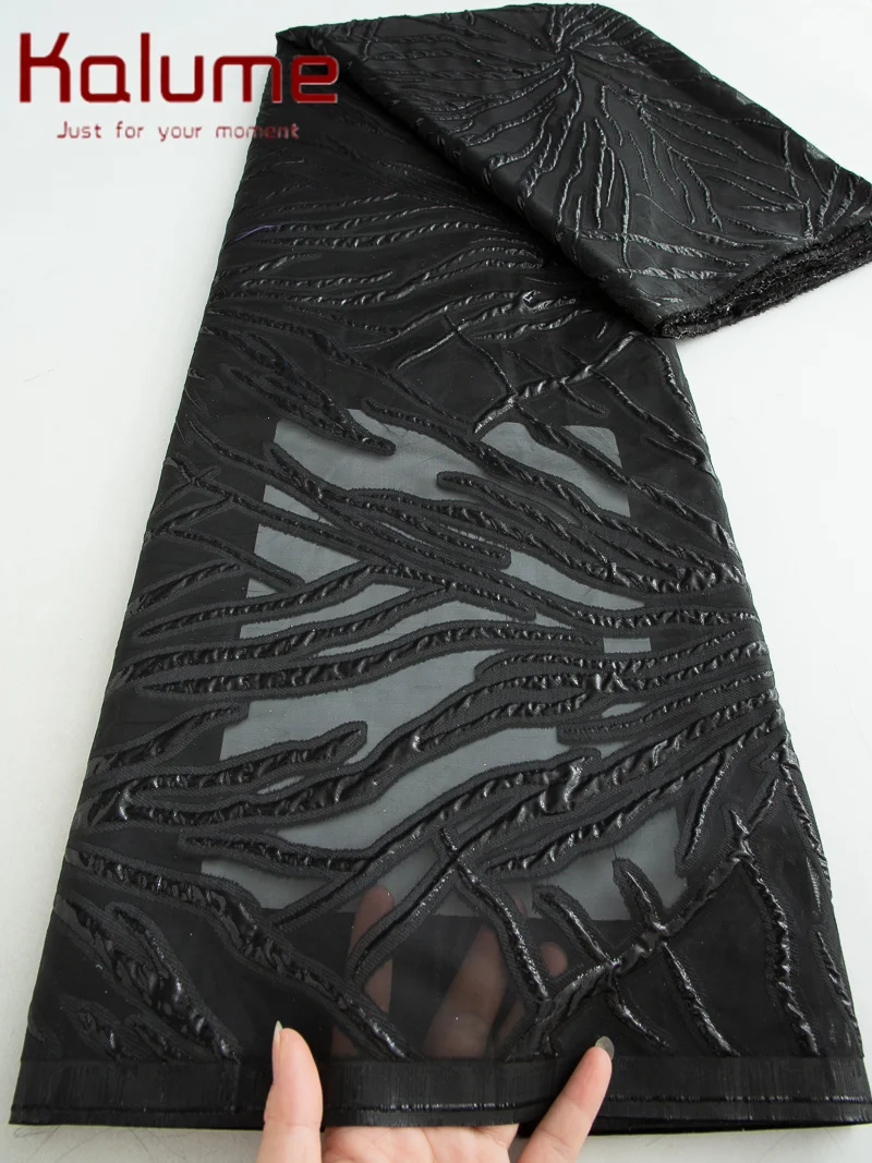 ผ้าแจ็คการ์ดโบรเคดกินี Kalume ล่าสุด 5 หลา ผ้าลูกไม้แอฟริกัน 2025 ผ้าโบรเคดไนจีเรียคุณภาพสูงสำหรับชุดแต่งงาน