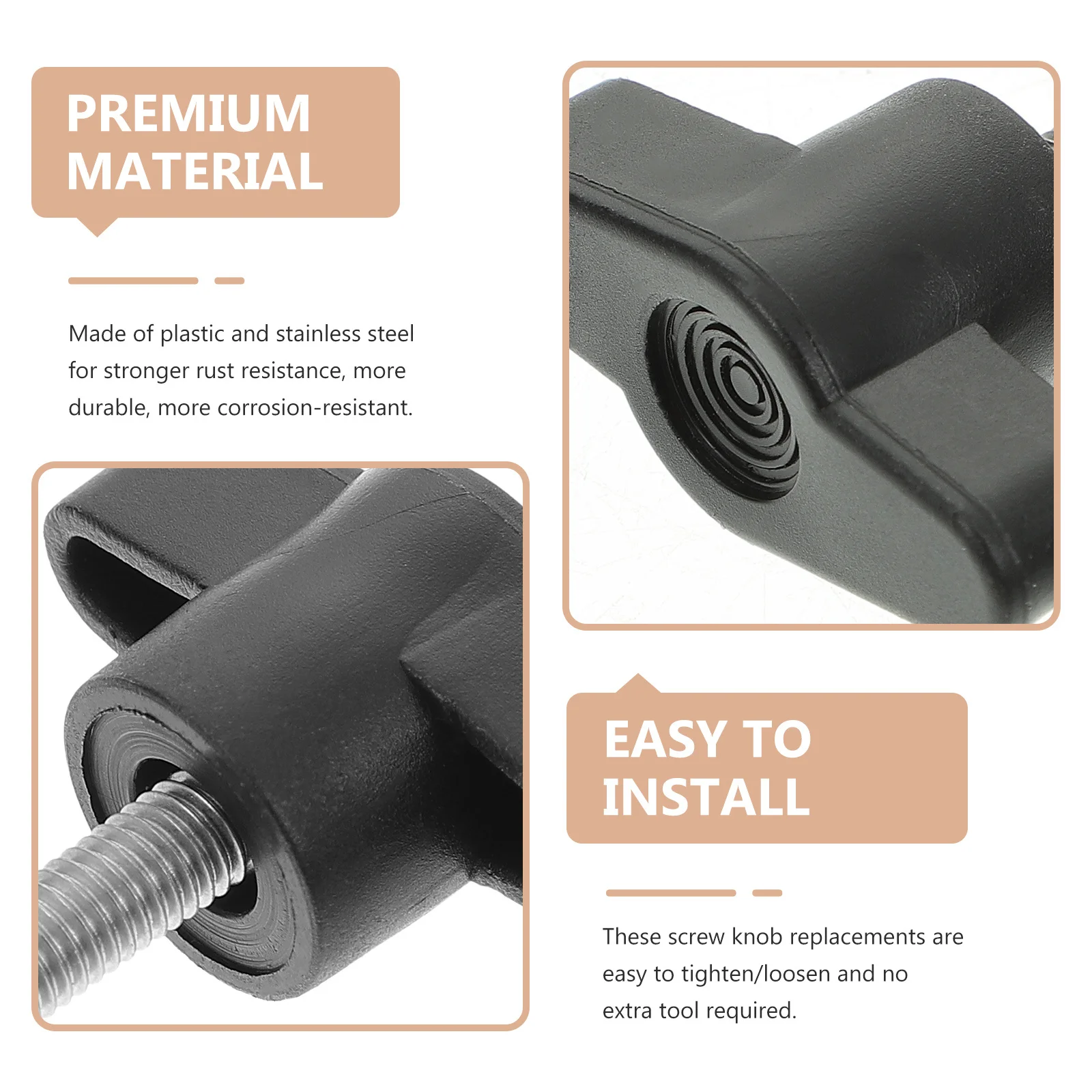 

10pcs Hand Knob Screws Z-Shaped Thumb Bolt For Mechanical Equipment Adjustable Wing Nut Handle Knurled Screw M5X20