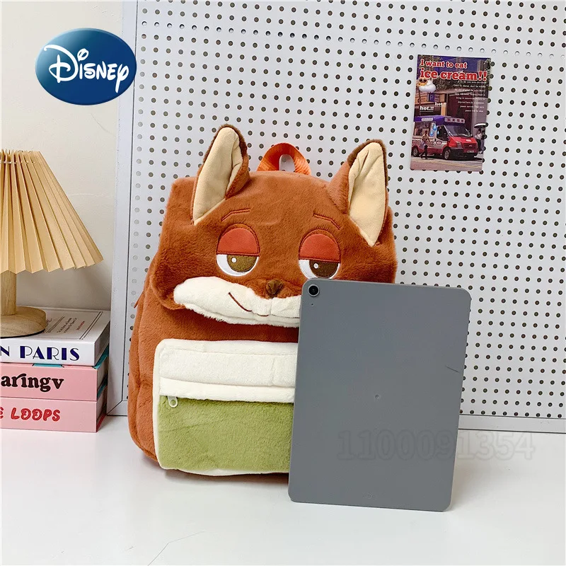 Disney Judy Nick Nieuwe pluche kinderrugzak Cartoon schattige dames pluche rugzak Grote capaciteit mode pluche vrijetijdsrugzak