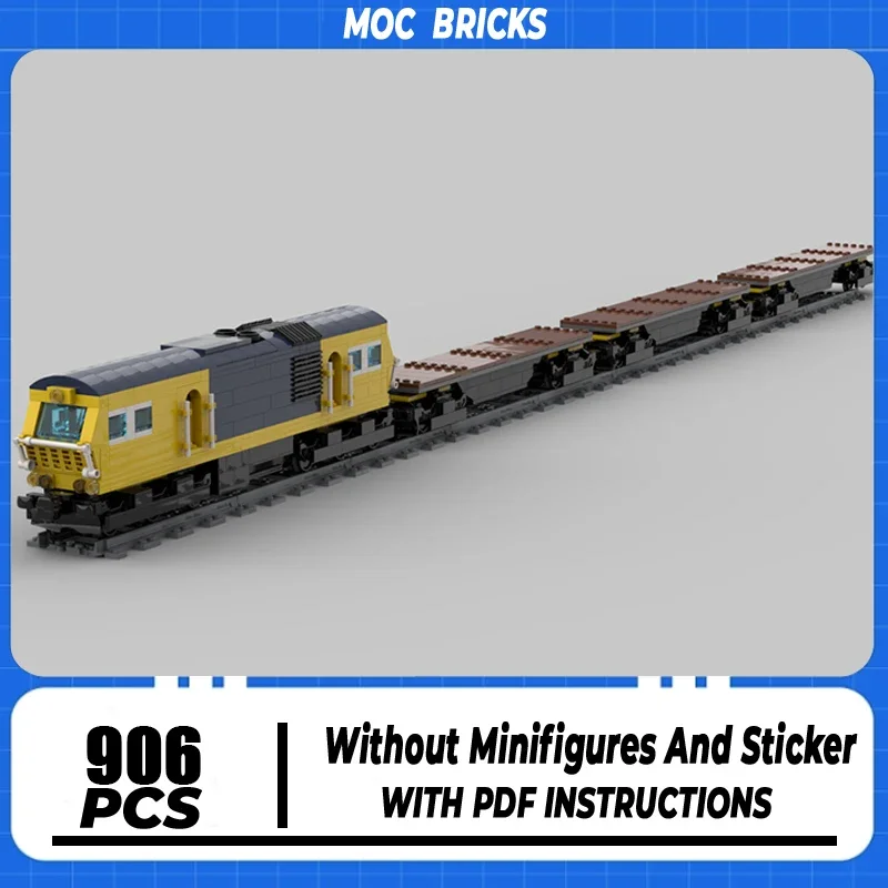 

Railway Train Series Moc Building Bricks Class 66 Train Model Building Technology Modular Block DIY Toy Holiday Gifts