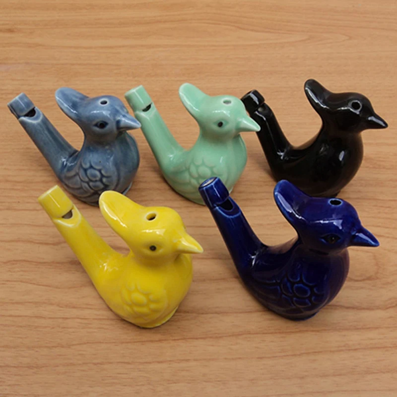 Giocattolo musicale dello strumento musicale del fischio dell'uccello di ceramica per il giocattolo educativo del regalo dei bambini di apprendimento precoce del bambino