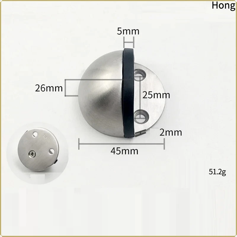 【Flash-Deal!】Floor Door Stoppers Stainless Steel Floor Door Stopper 4X Floor Door Stops Floor Mounted Door Stoppers For Studio H
