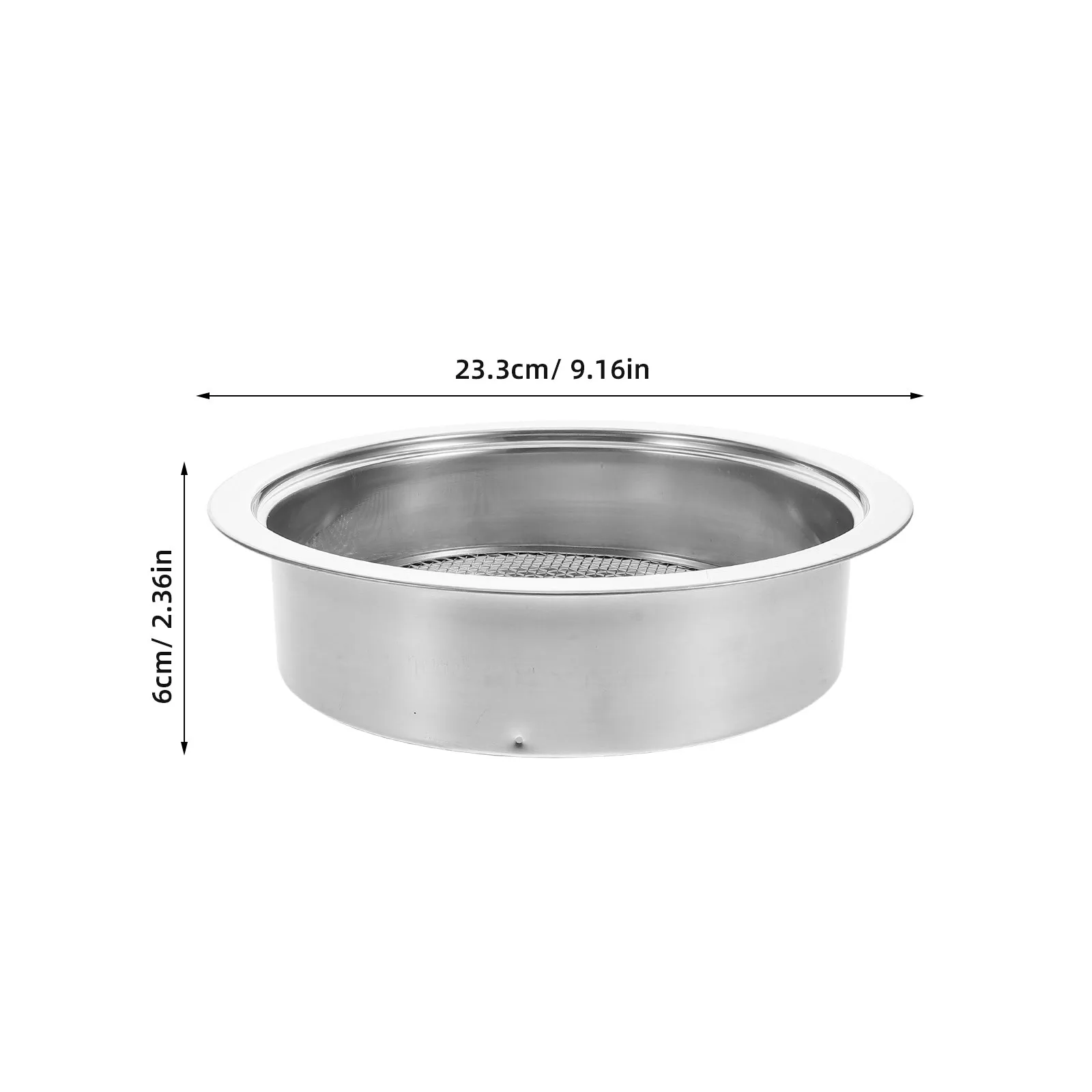 1Set Stainless Steel Garden Soil Sieve Fine Mesh Sifting Pan for Bonsai Compost Sand Rocks Gardening Soil Sifter Tool