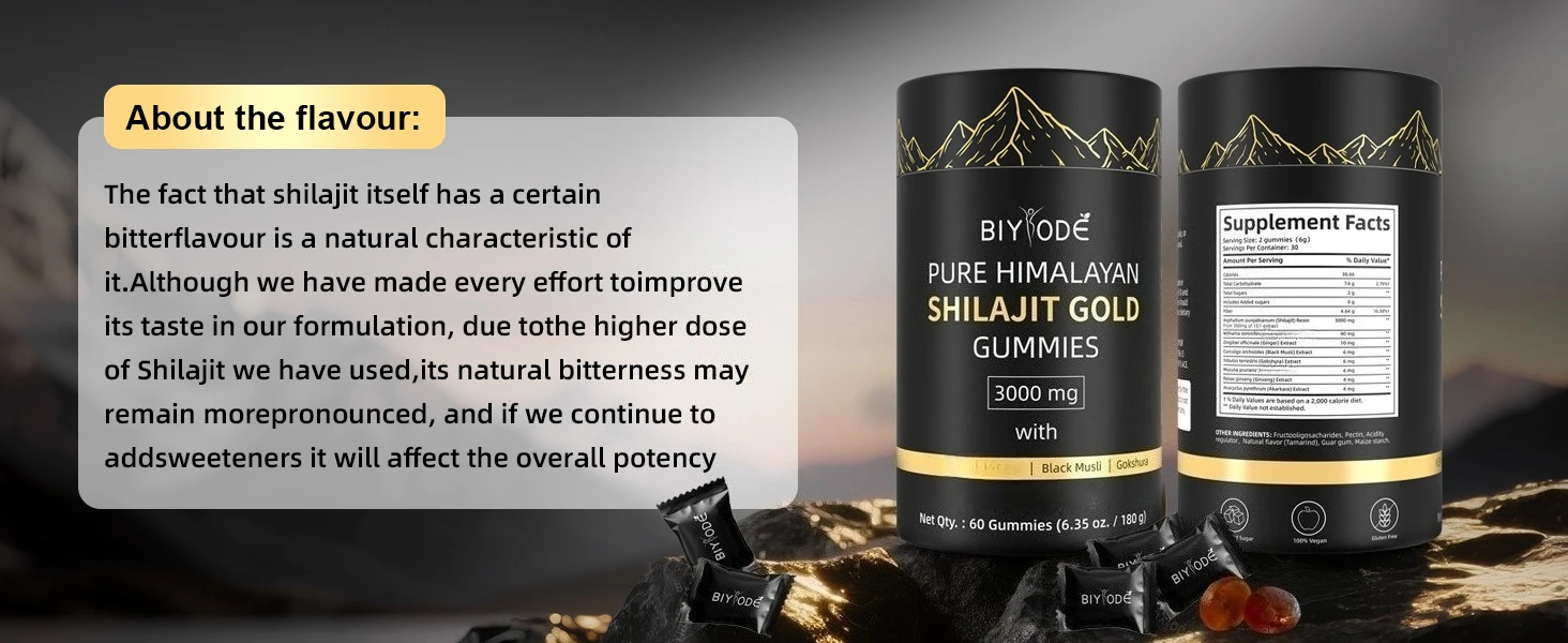 3000MG SHILAJIT GUMMIES Nahrungsergänzungsmittel für die Immungesundheit – Detail 5